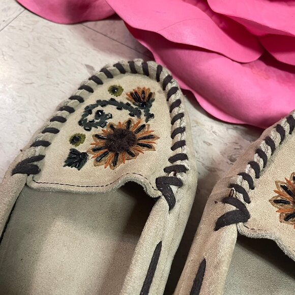 Miu Miu Beige and Brown Moccasins - Picture 13 of 16